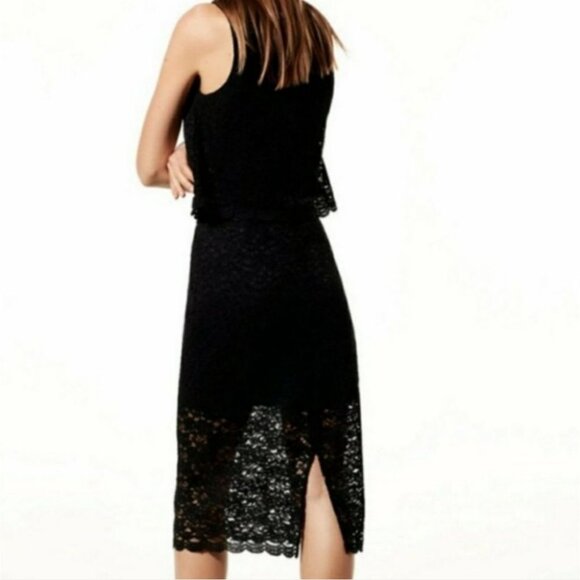 ARITZIA | Babaton Wilbur Lace Midi Pencil Skirt black Sz 00 - Picture 2 of 7